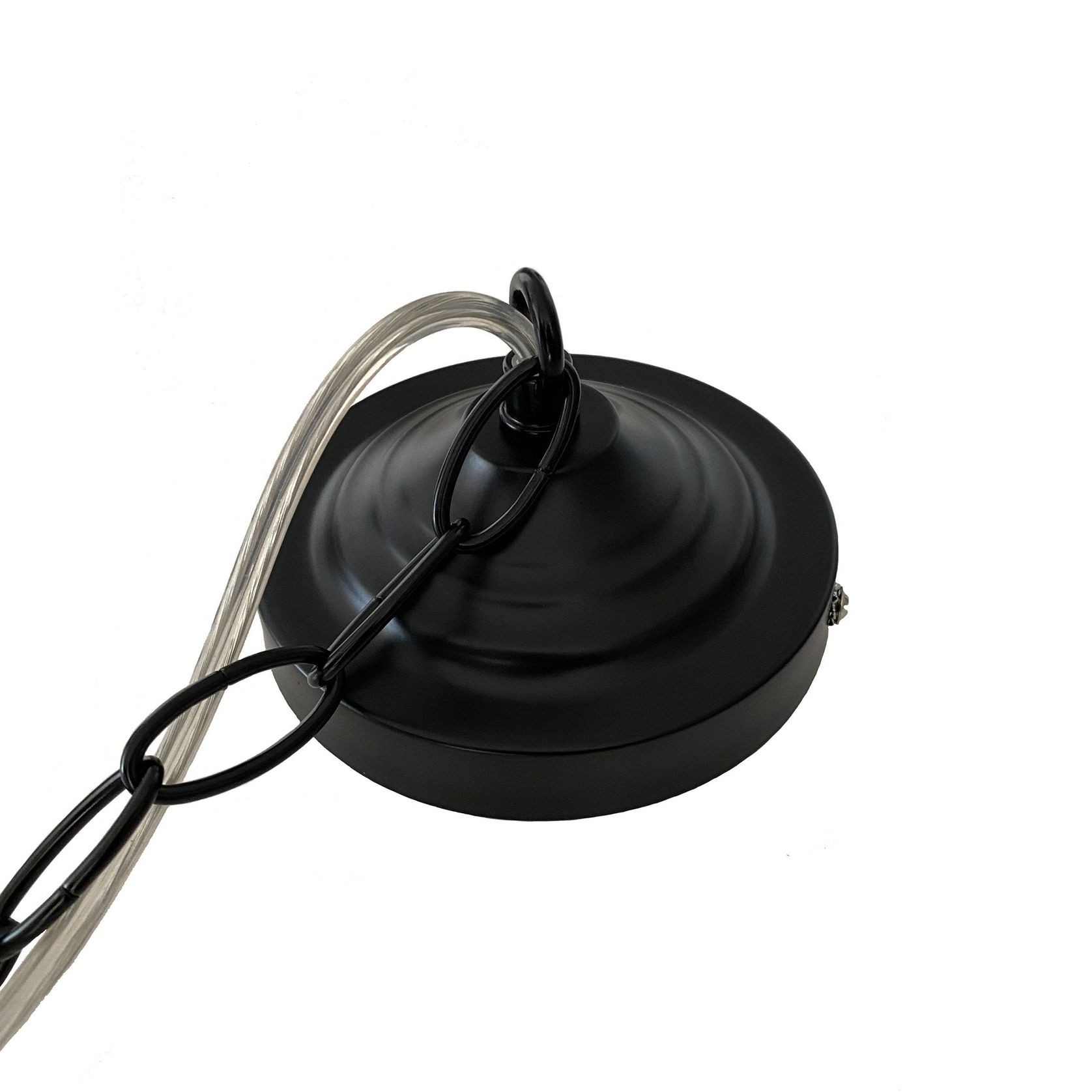 Valentine Glass Pendant Light - Matt Black gallery detail image
