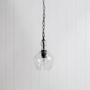 Valentine Glass Pendant Light - Matt Black gallery detail image
