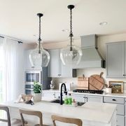 Valentine Glass Pendant Light - Antique Brass gallery detail image