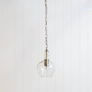 Valentine Glass Pendant Light - Antique Brass gallery detail image