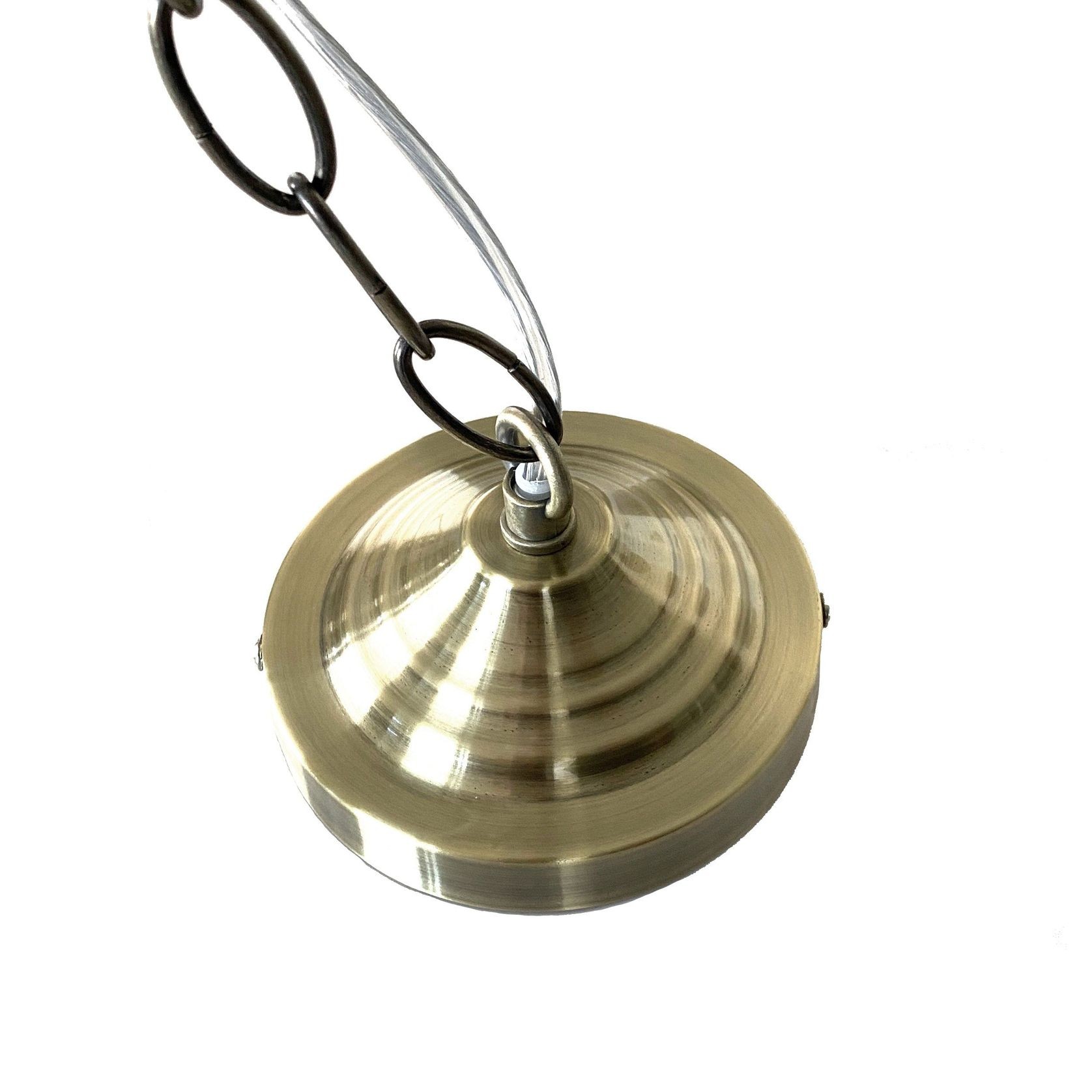 Valentine Glass Pendant Light - Antique Brass gallery detail image