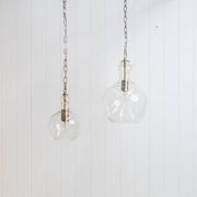 Valentine Glass Pendant Light - Antique Brass gallery detail image