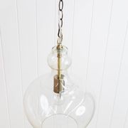 Valentine Glass Pendant Light - Antique Brass gallery detail image