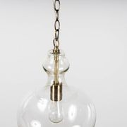 Valentine Glass Pendant Light - Antique Brass gallery detail image