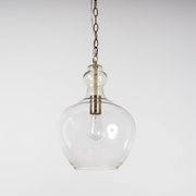 Valentine Glass Pendant Light - Antique Brass gallery detail image