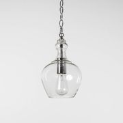 Valentine Glass Pendant Light - Chrome gallery detail image