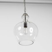Valentine Glass Pendant Light - Chrome gallery detail image