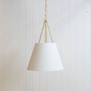 Chloe Pendant Light with Gold Hardware - White gallery detail image