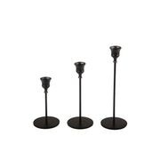 3pc Candlestick Set - Black gallery detail image