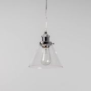 Sophie Glass Pendant Light - Chrome gallery detail image