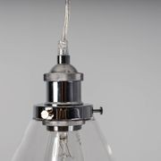 Sophie Glass Pendant Light - Chrome gallery detail image