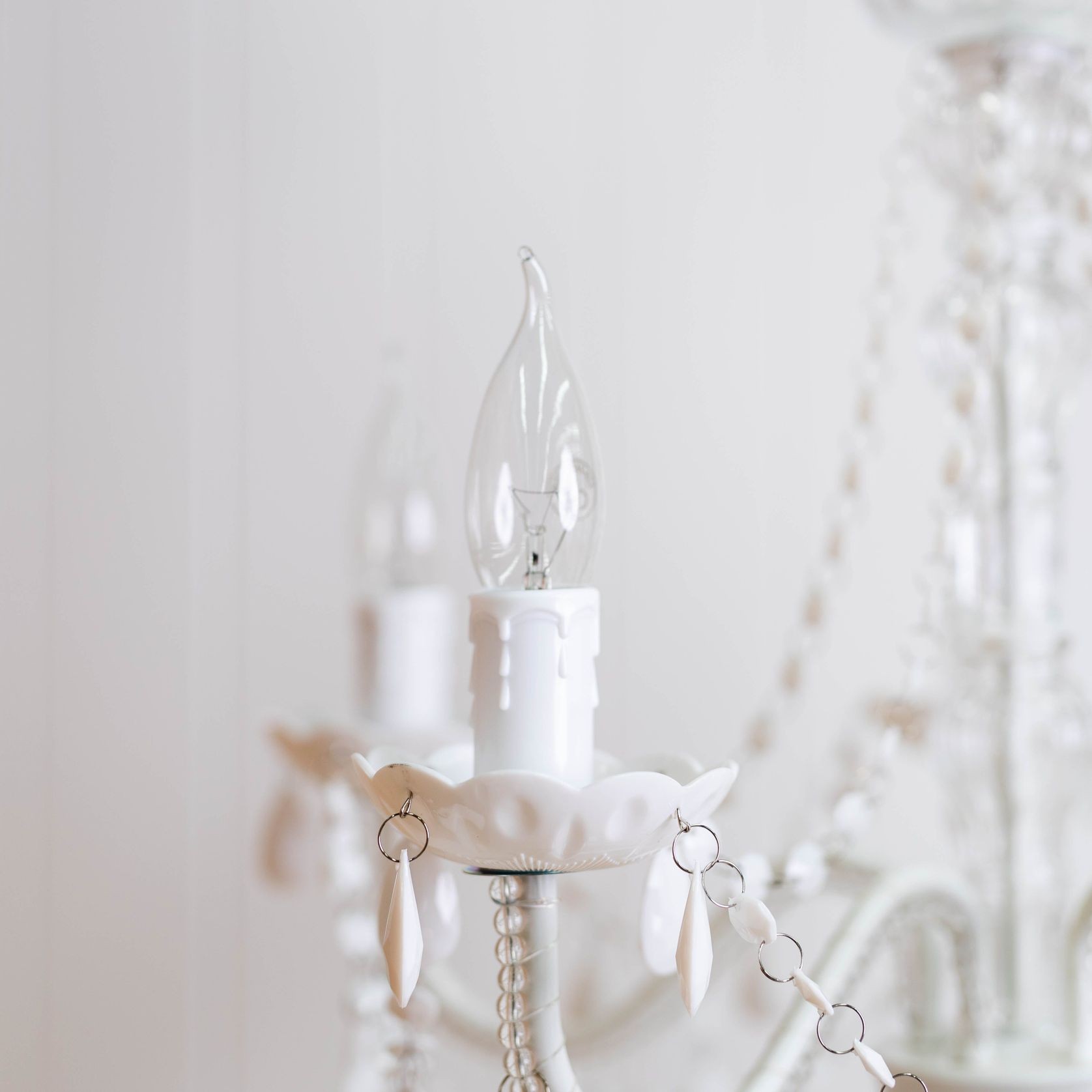 Cassie Chandelier - 5 Light - White Crystals gallery detail image