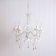 Cassie Chandelier - 5 Light - White Crystals gallery detail image