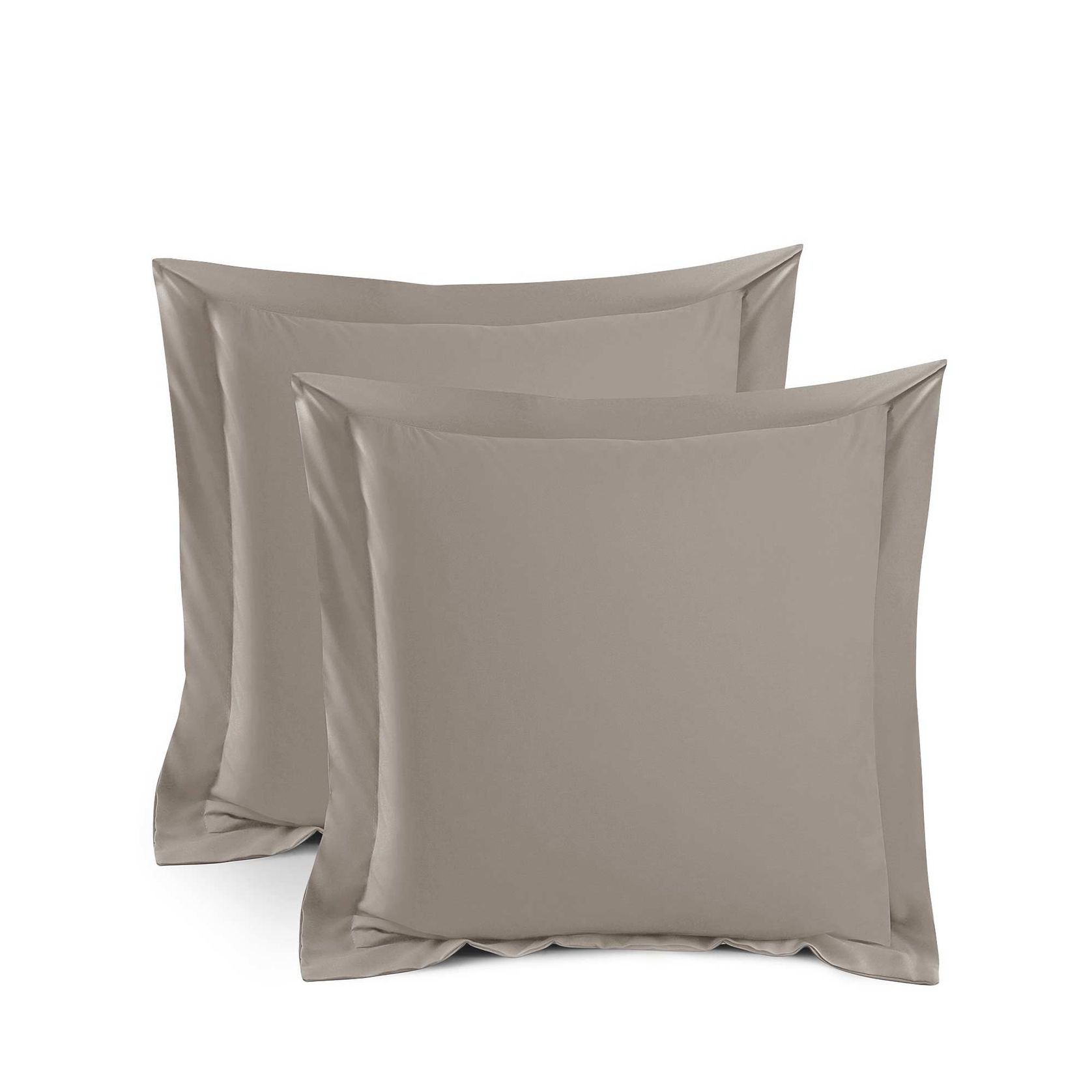 Silky Soft Bamboo European Pillowcase Set - Latte gallery detail image