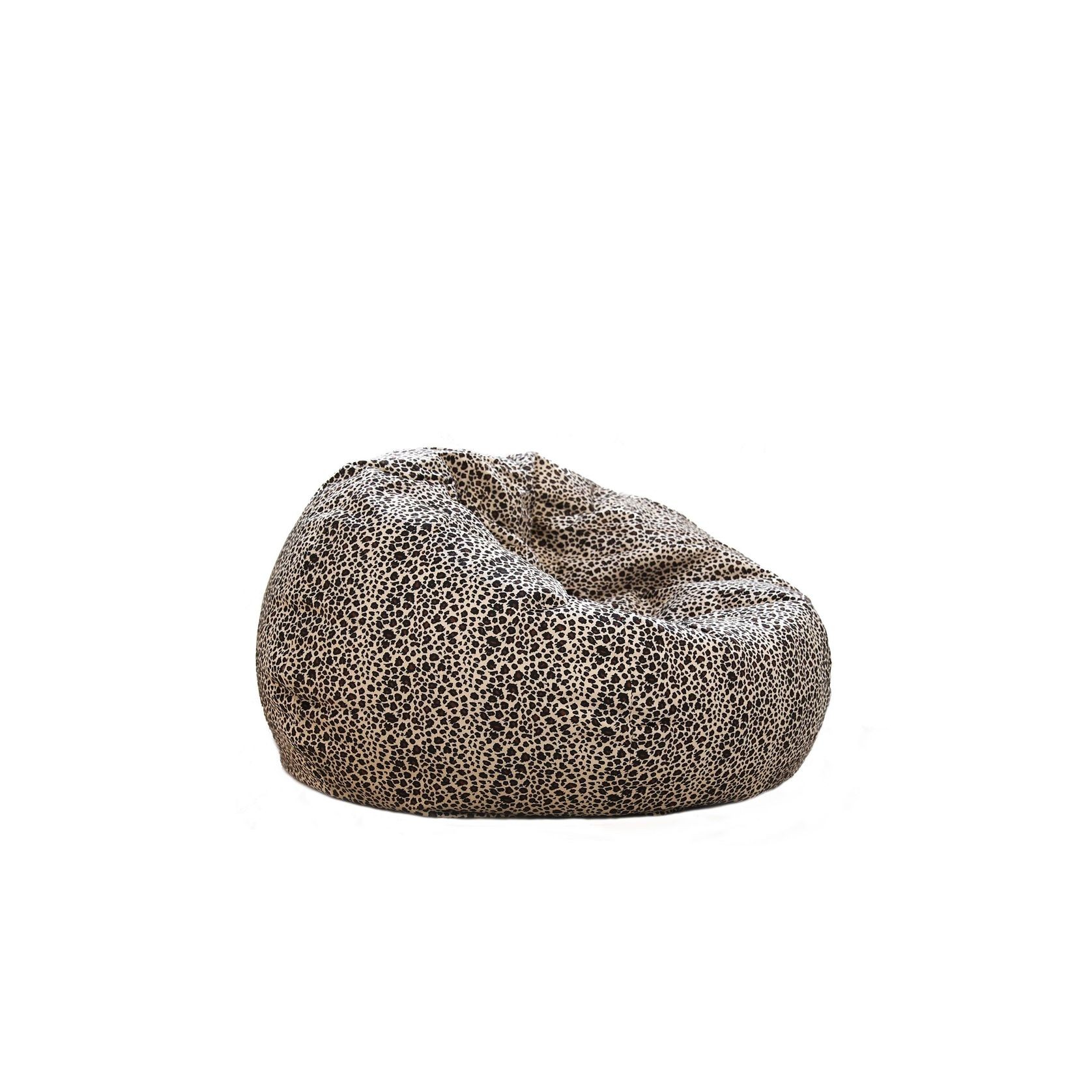 Pierre Fur Bean Bag - Leopard Print gallery detail image