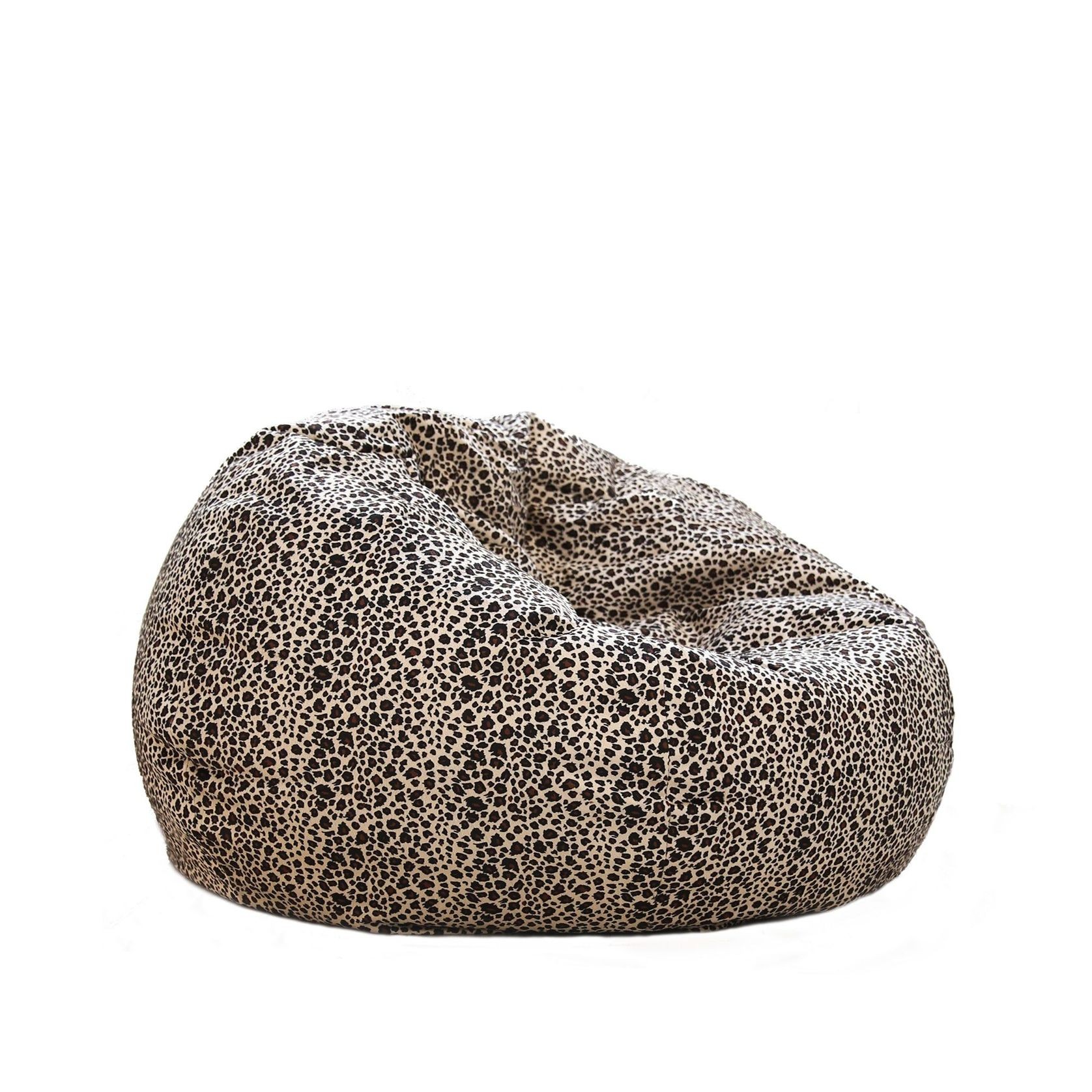 Pierre Fur Bean Bag - Leopard Print gallery detail image