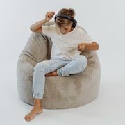 Plush Lounger Bean Bag Chair - Champagne Latte gallery detail image