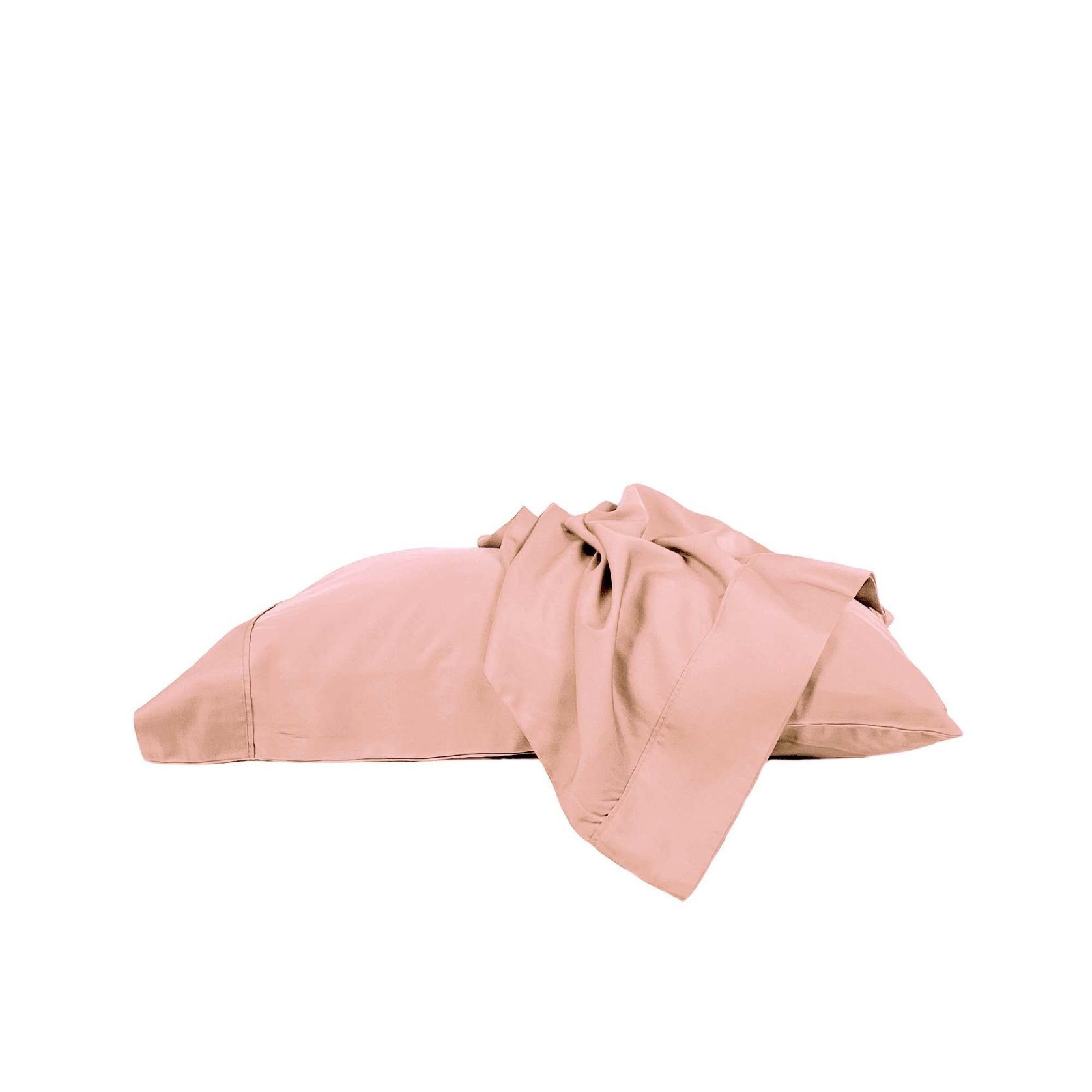 Soft Bamboo Standard Pillowcase Set - Soft Coral Pink gallery detail image