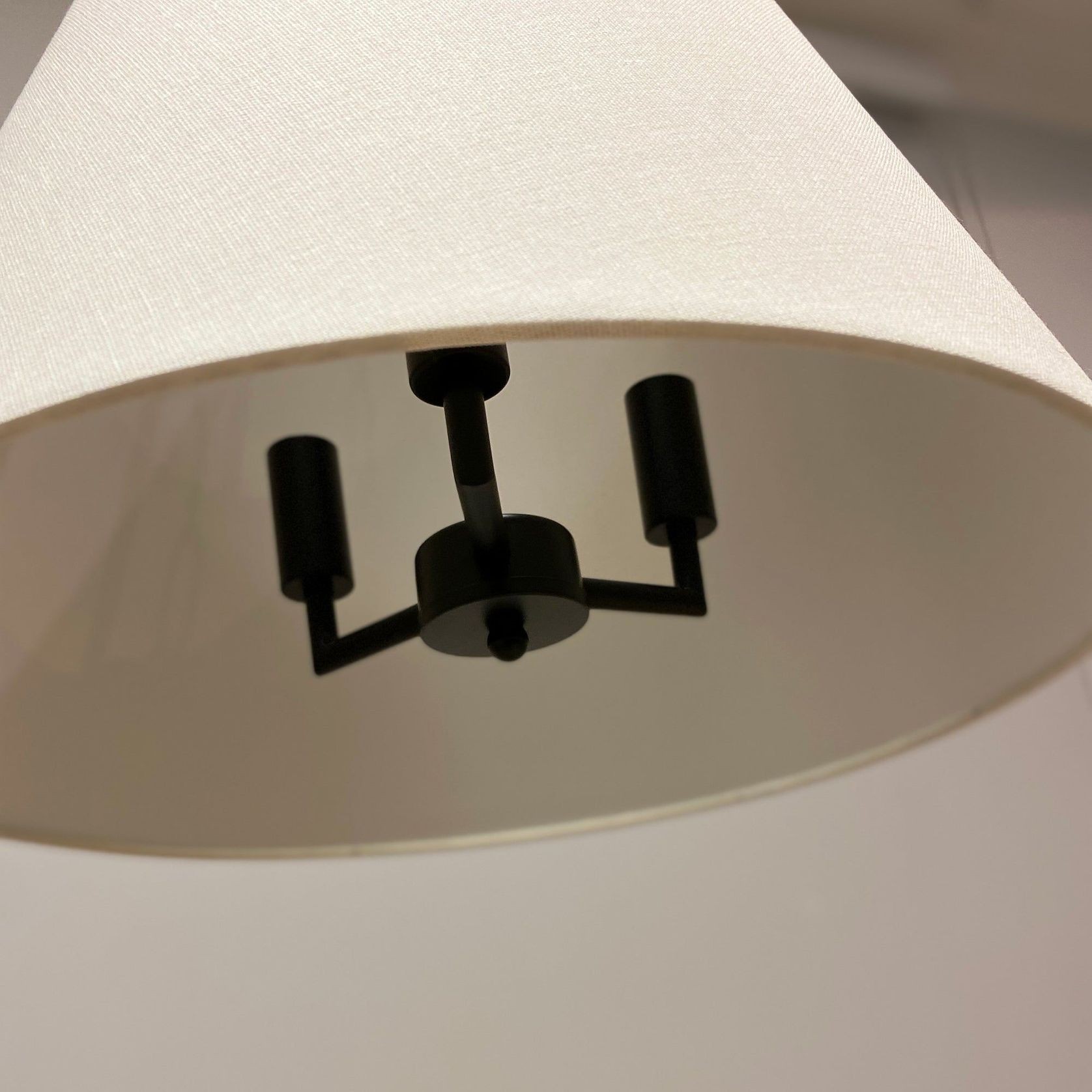 Chloe Pendant Light with Black Hardware - White gallery detail image