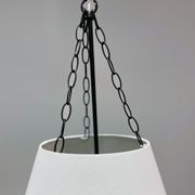 Chloe Pendant Light with Black Hardware - White gallery detail image