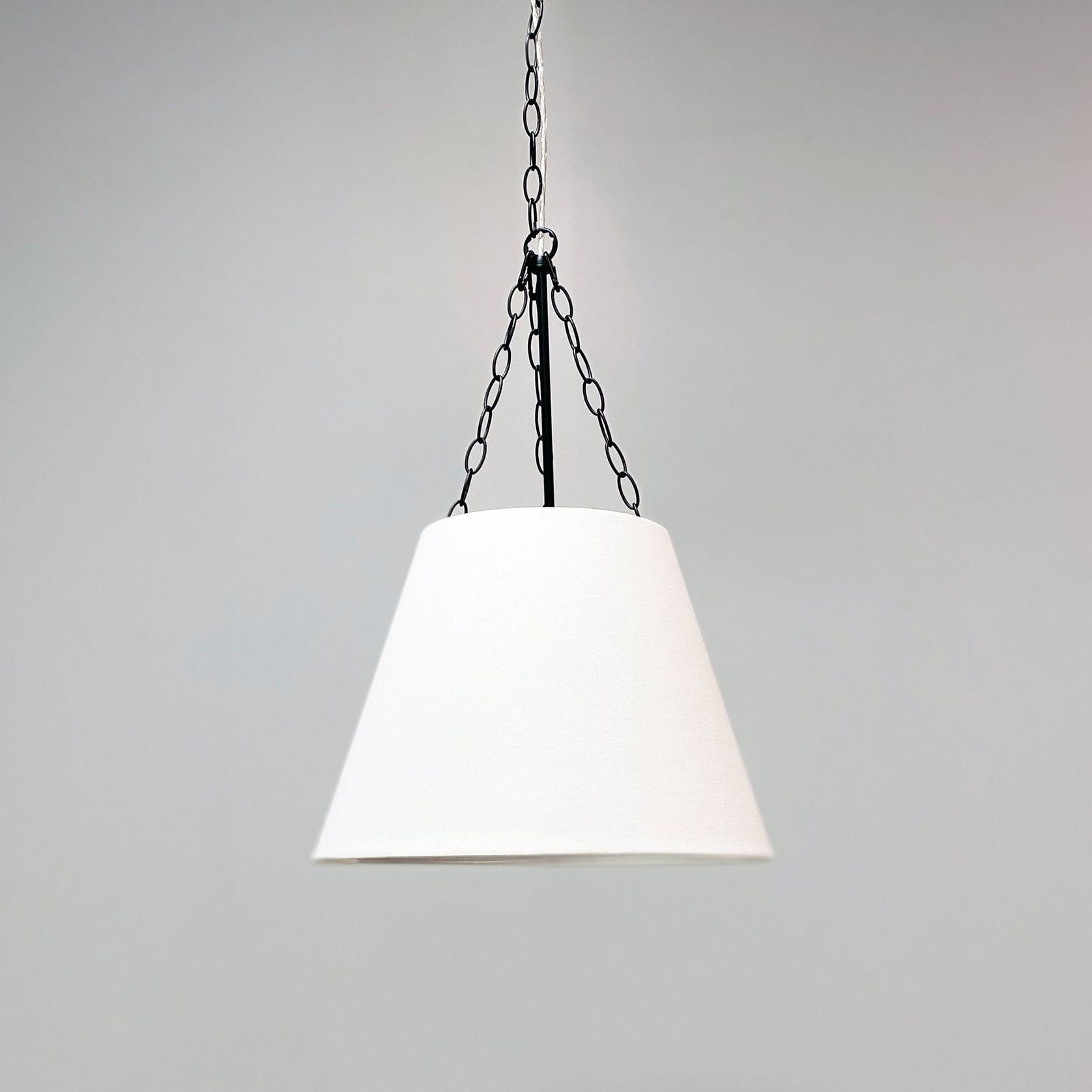 Chloe Pendant Light with Black Hardware - White gallery detail image