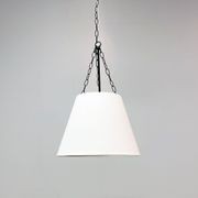 Chloe Pendant Light with Black Hardware - White gallery detail image