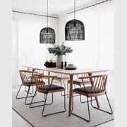 Sienna | Black Rattan Cane Wicker Pendant Light gallery detail image