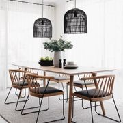 Sienna | Black Rattan Cane Wicker Pendant Light gallery detail image