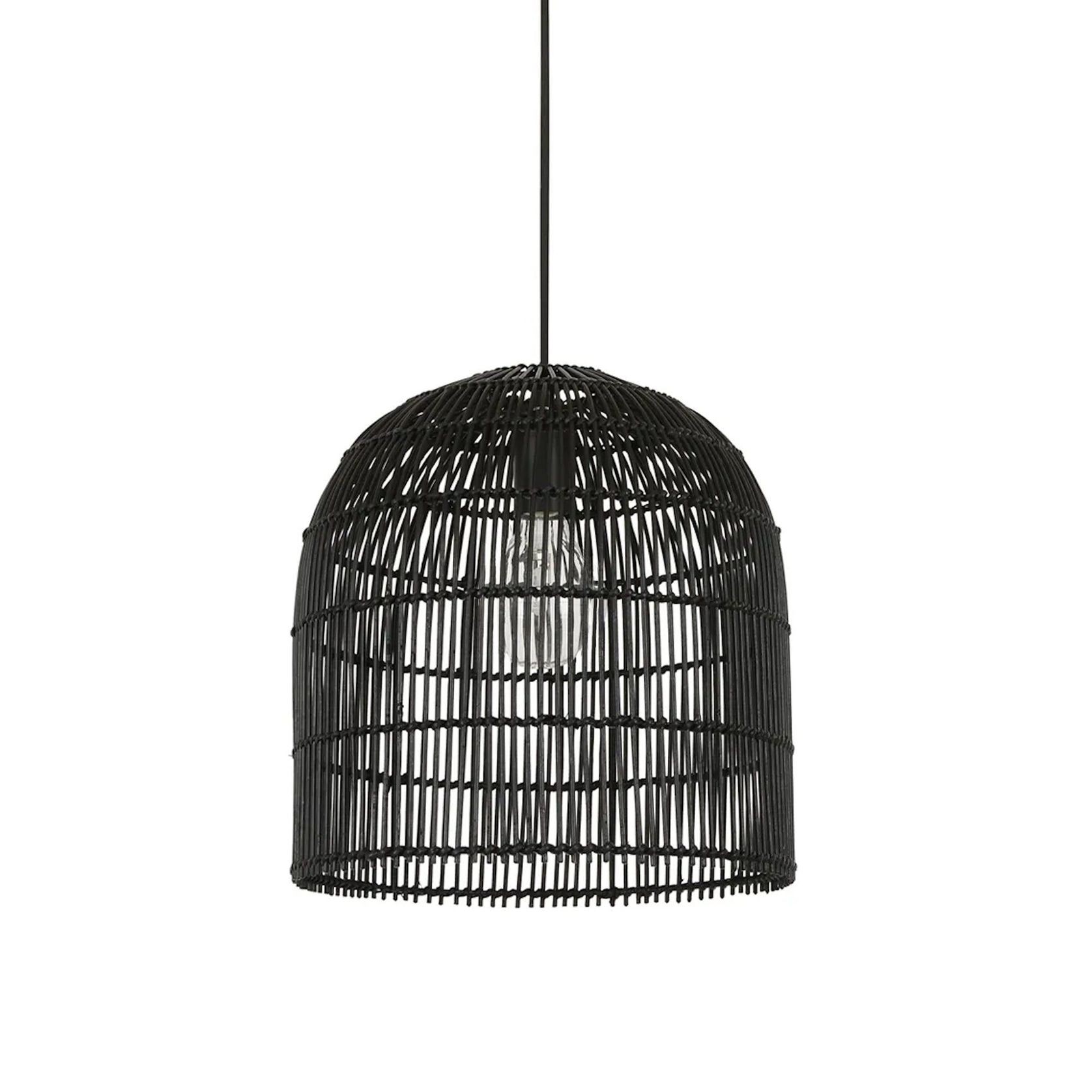 Sienna | Black Rattan Cane Wicker Pendant Light gallery detail image