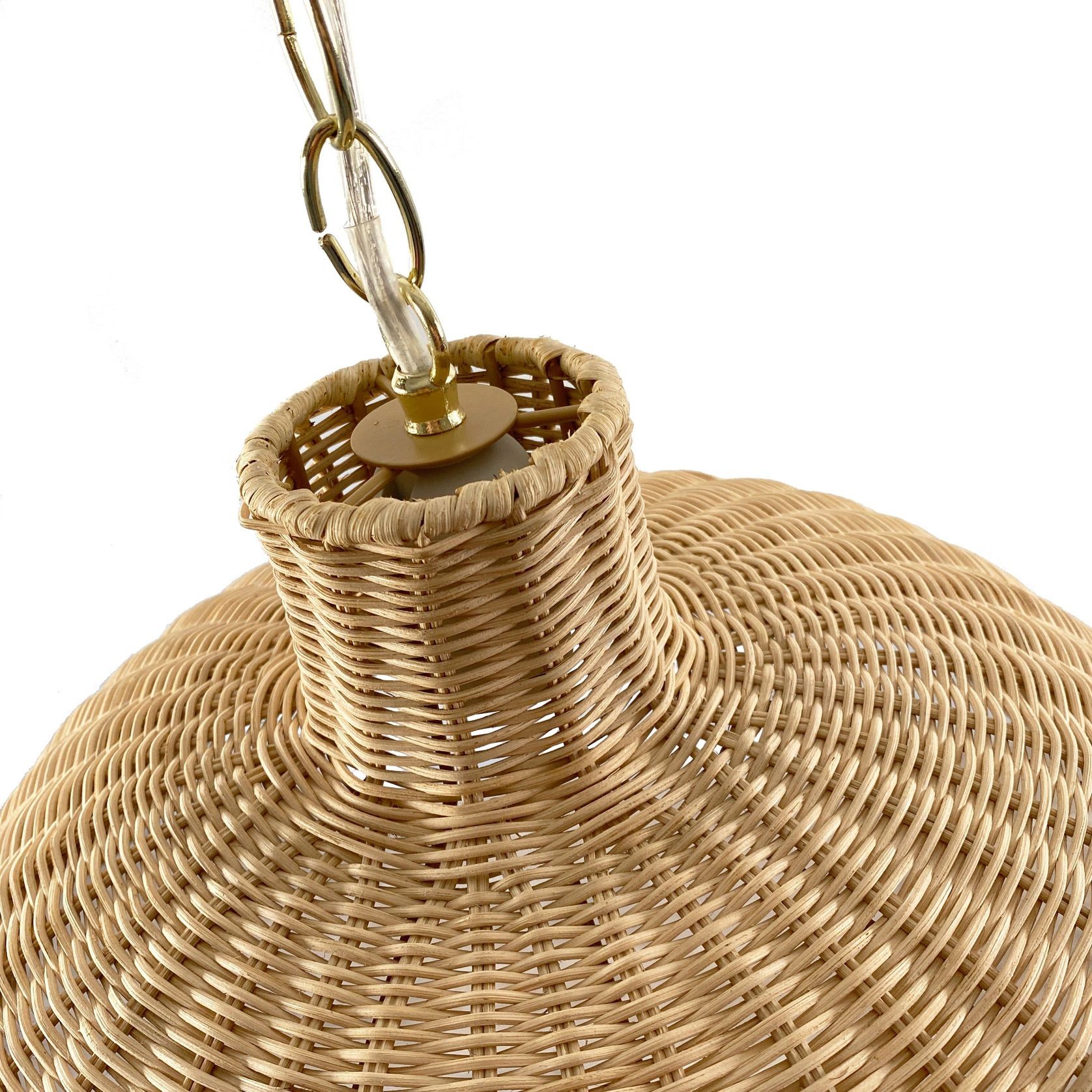 Alice Scallop Rattan Pendant Light gallery detail image