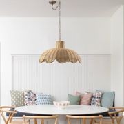 Alice Scallop Rattan Pendant Light gallery detail image