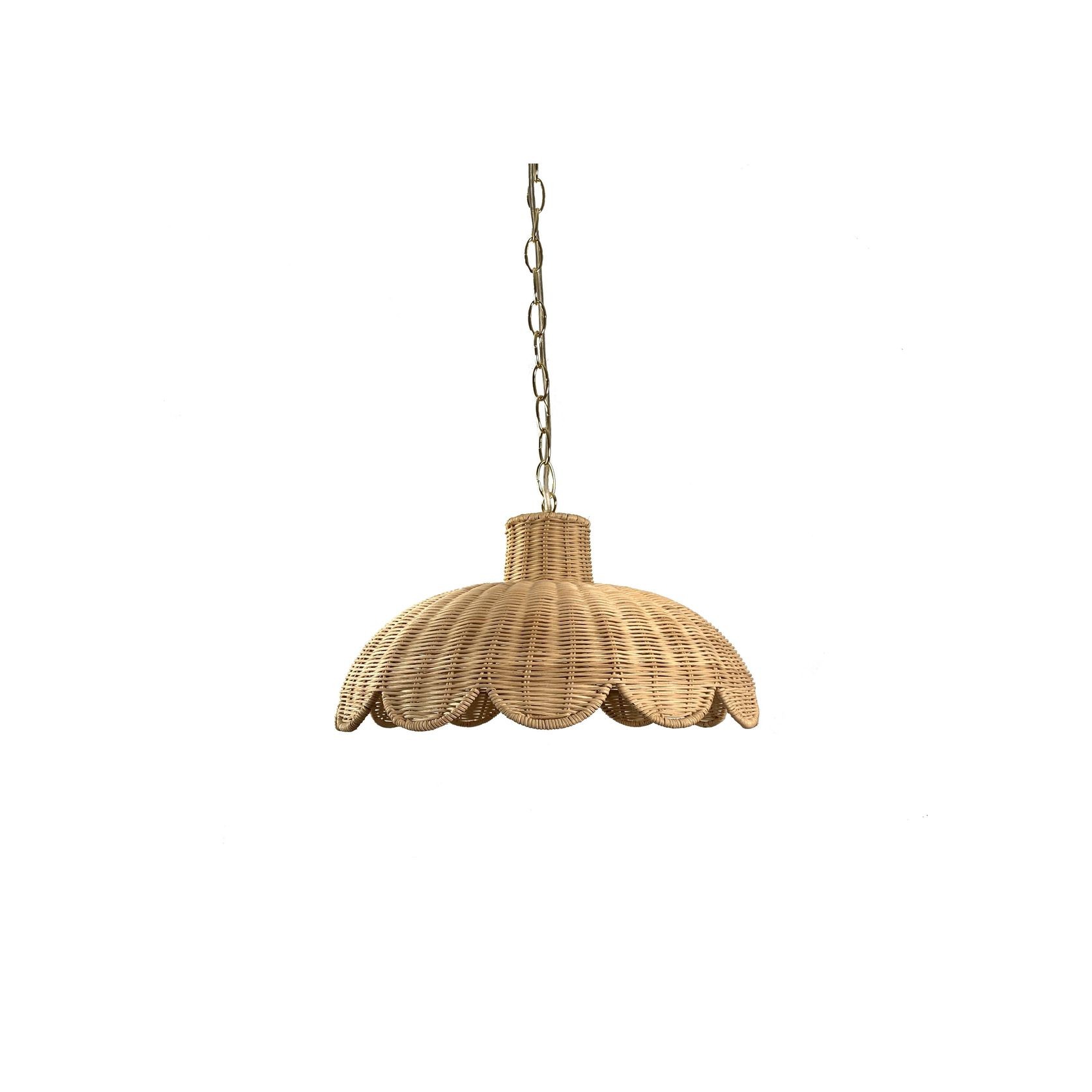 Alice Scallop Rattan Pendant Light gallery detail image