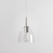 Preston | Glass Pendant Light - Chrome gallery detail image