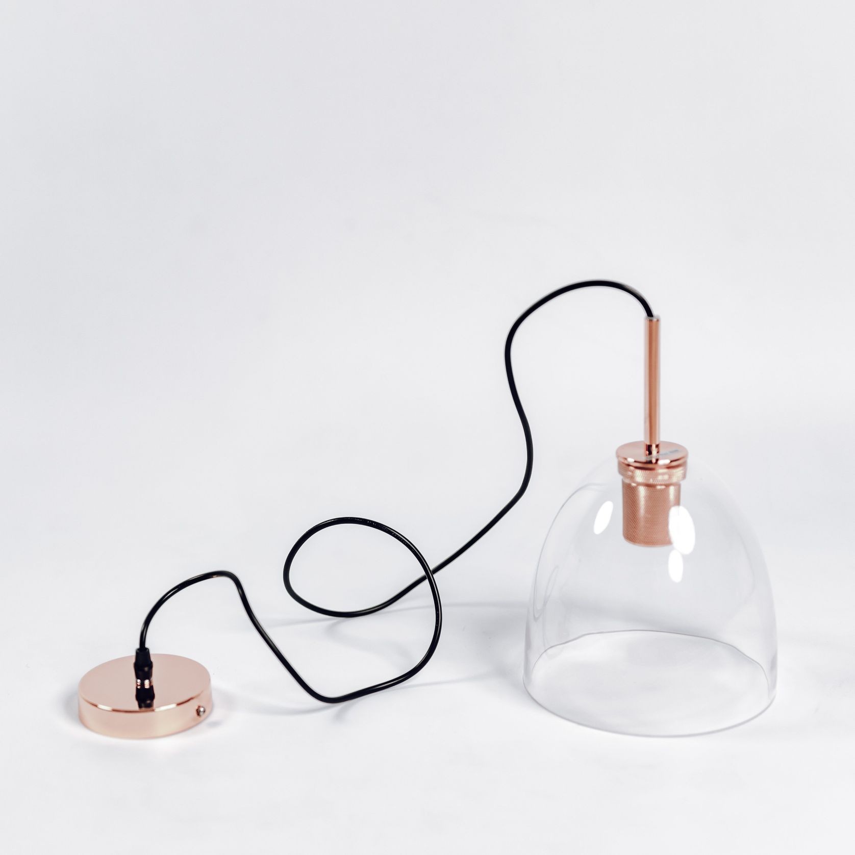 Preston | Glass Pendant Light - Copper gallery detail image
