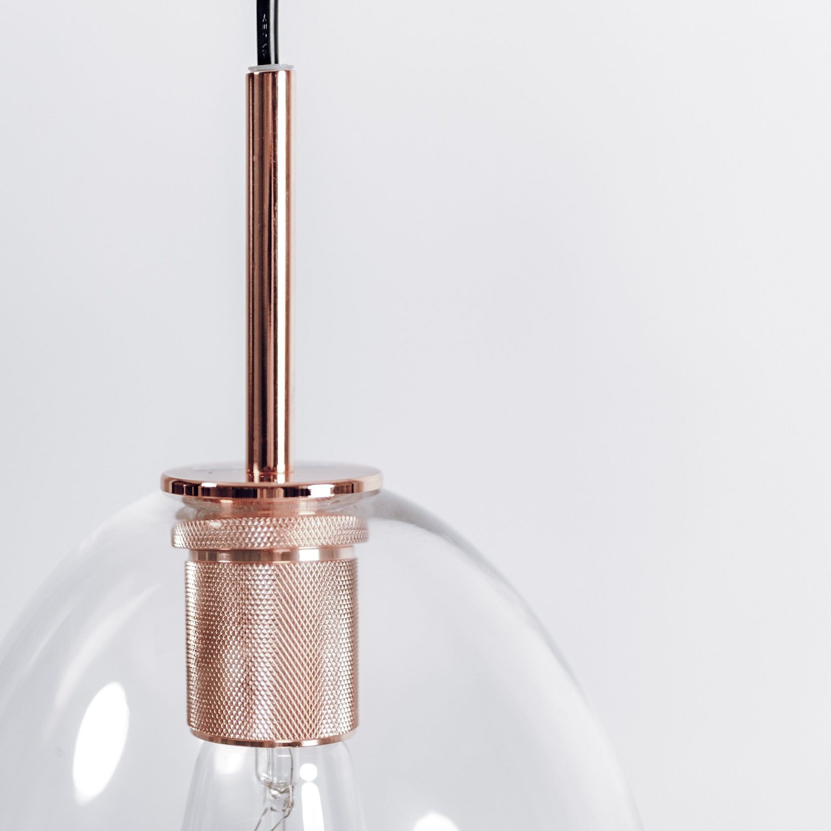 Preston | Glass Pendant Light - Copper gallery detail image