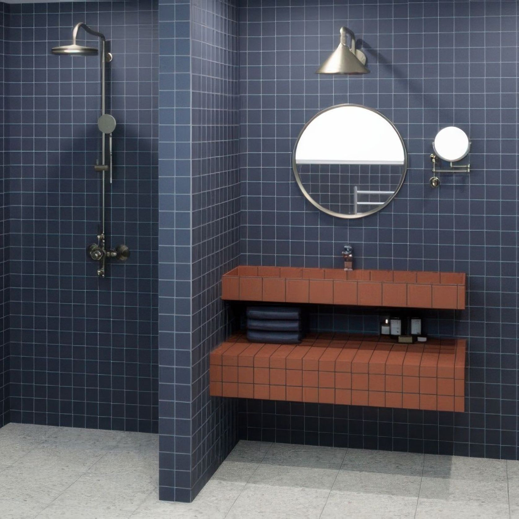 Navy Matt 75mm Mosaic | Surfaces gallery detail image