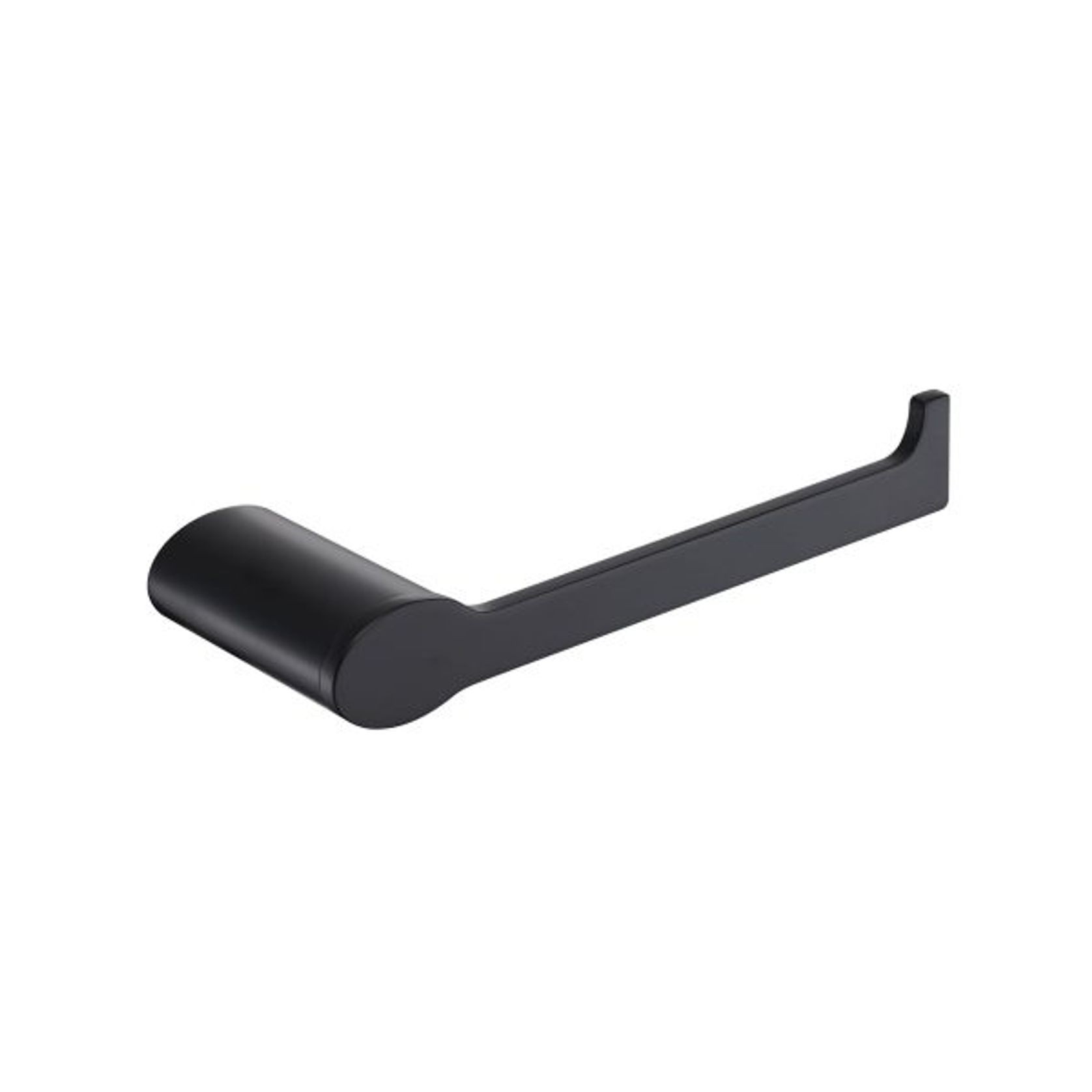Stream Line Oval Rose Toilet Roll Holder Matt Black gallery detail image