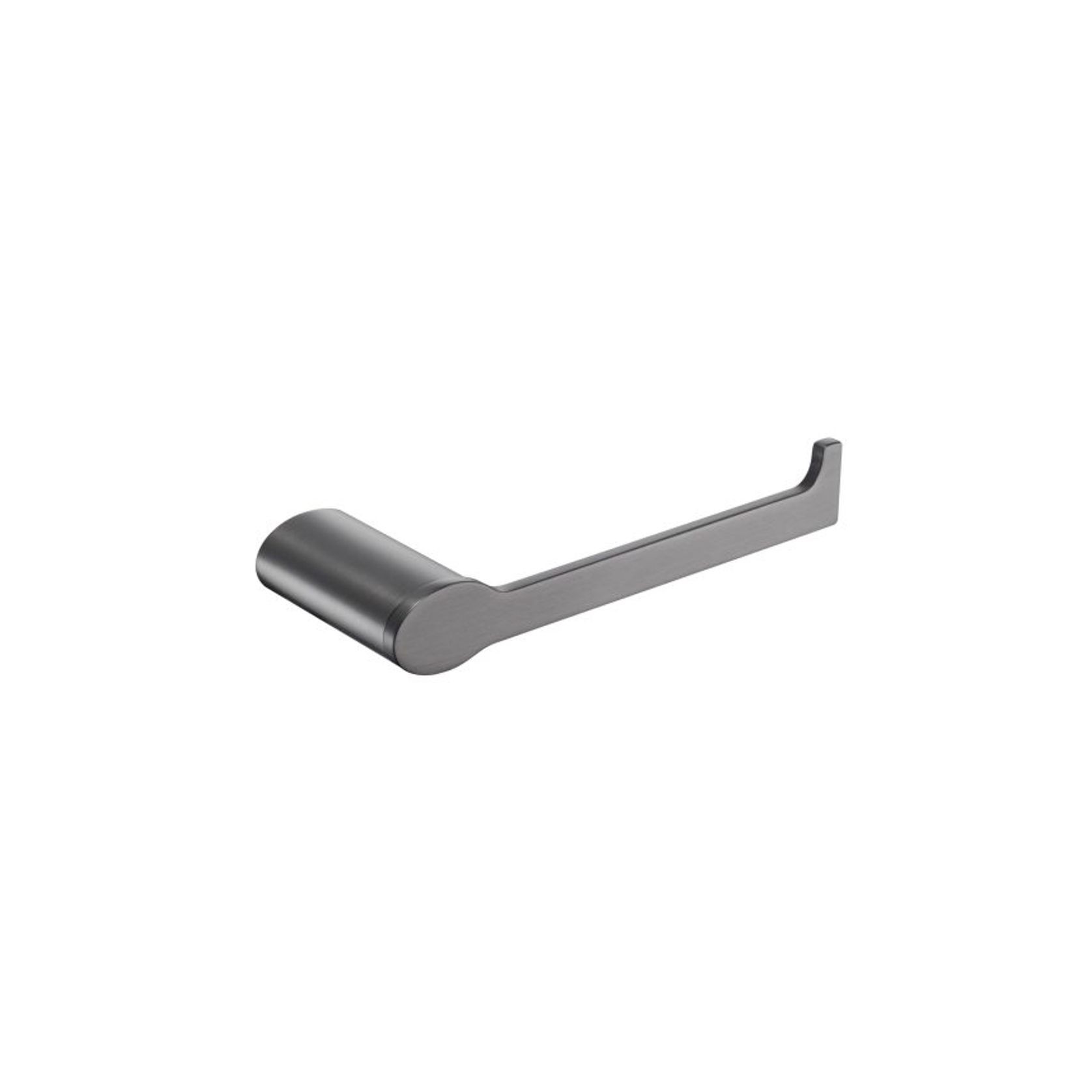 Stream Line Oval Rose Toilet Roll Holder Gun Metal gallery detail image