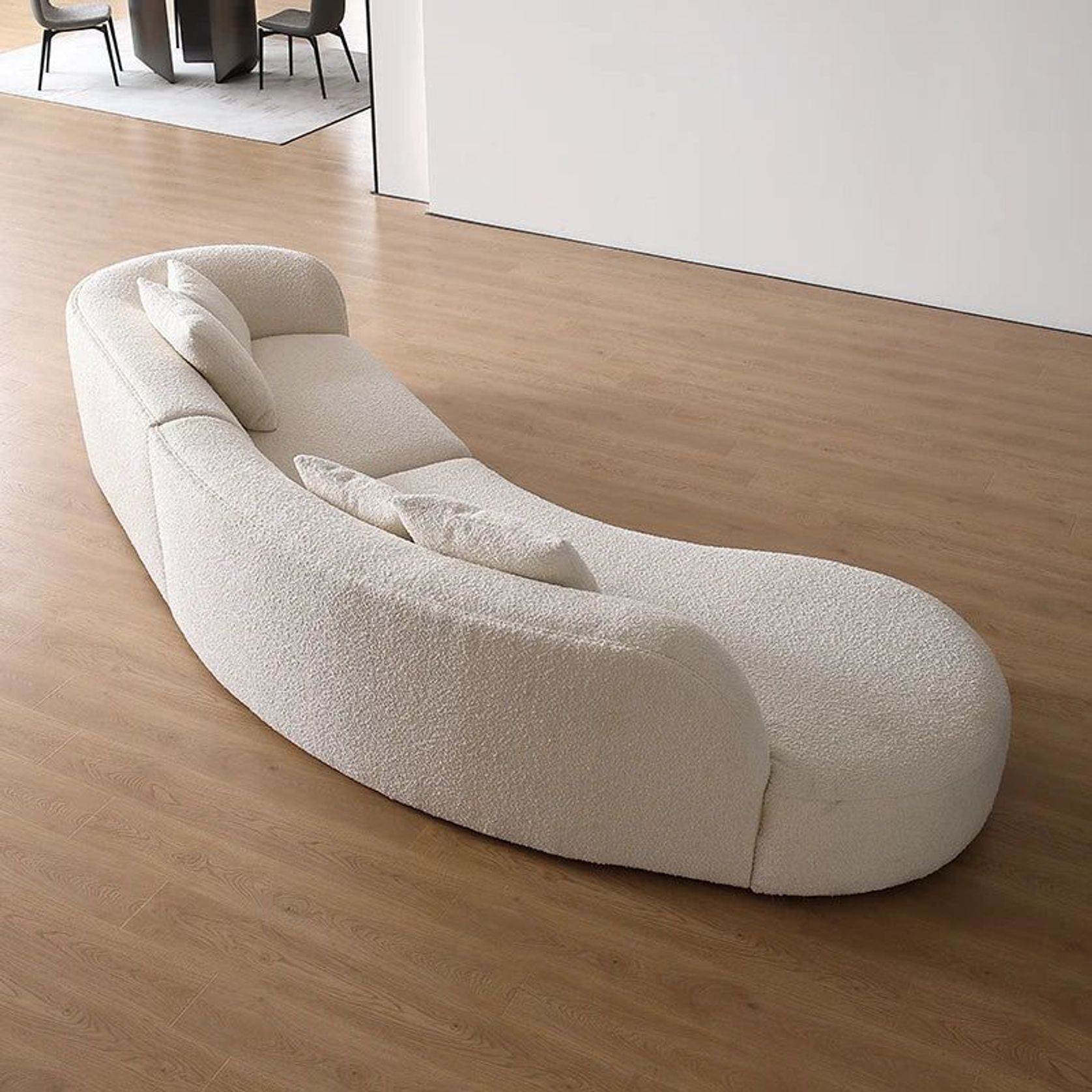 Curvar Boucle Fabric Sofa gallery detail image