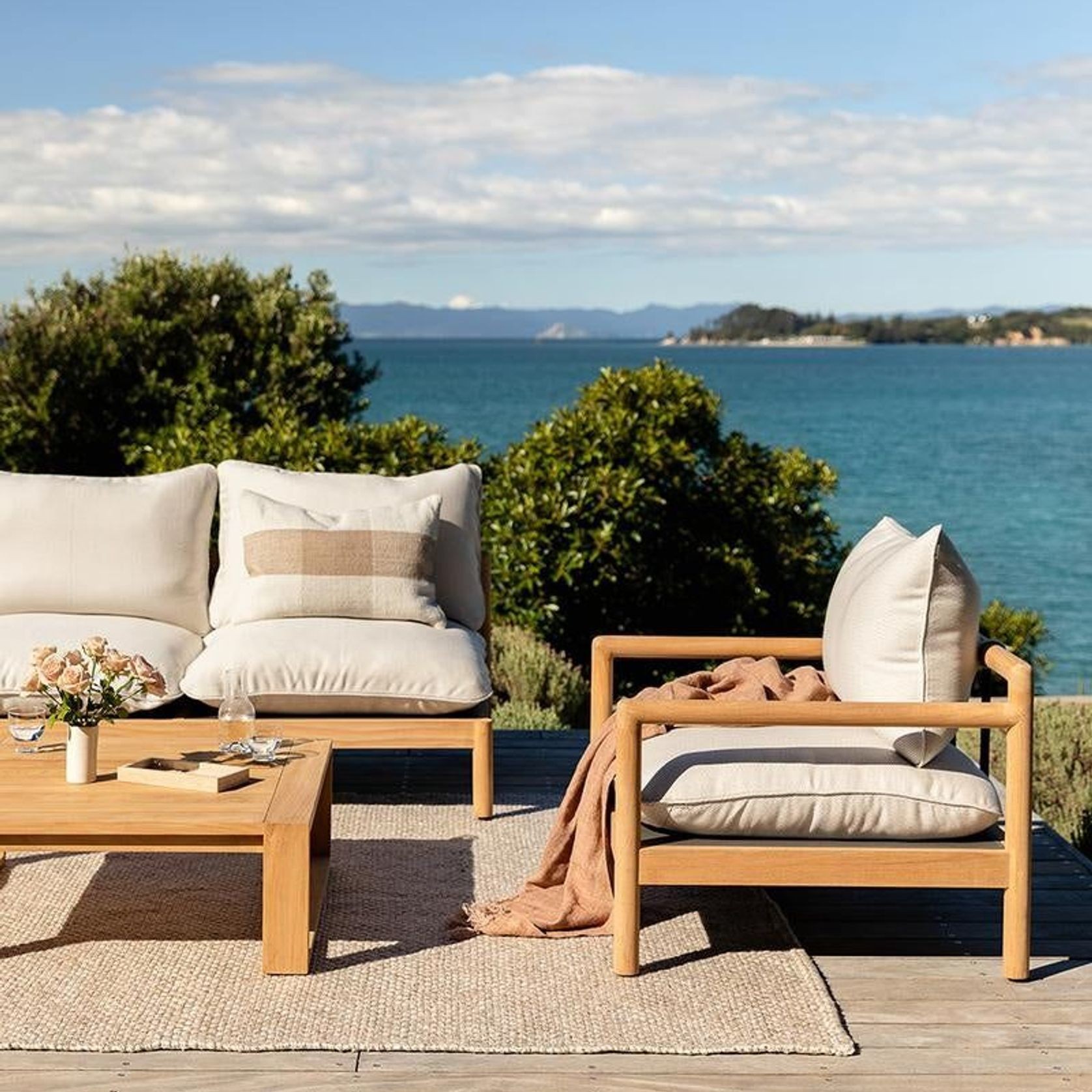 Baya Kinley In & Outdoor Cushion - Almond gallery detail image