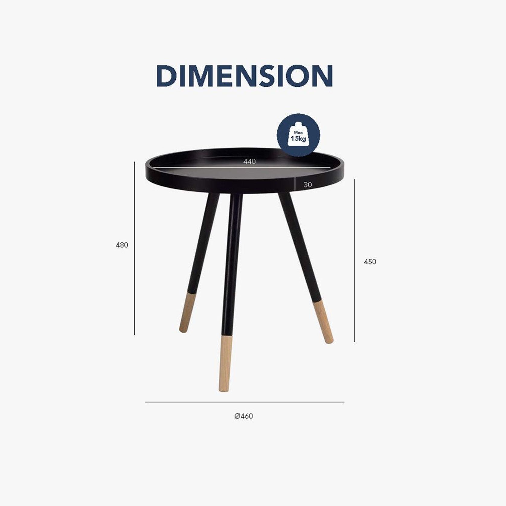 INNIS Side Table - White gallery detail image