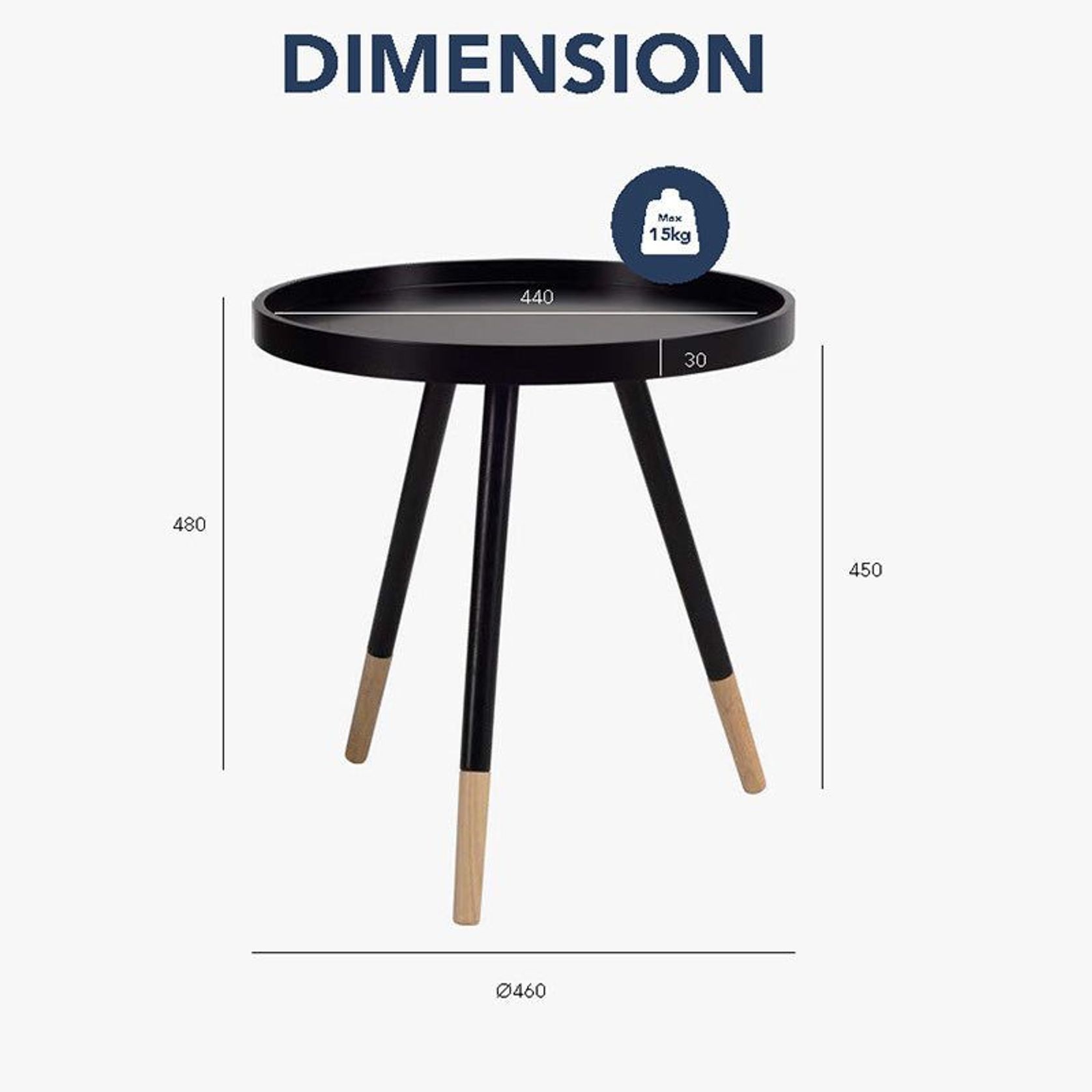 INNIS Side Table - White gallery detail image