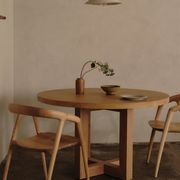 Solid Oak Global Round Dining Table gallery detail image