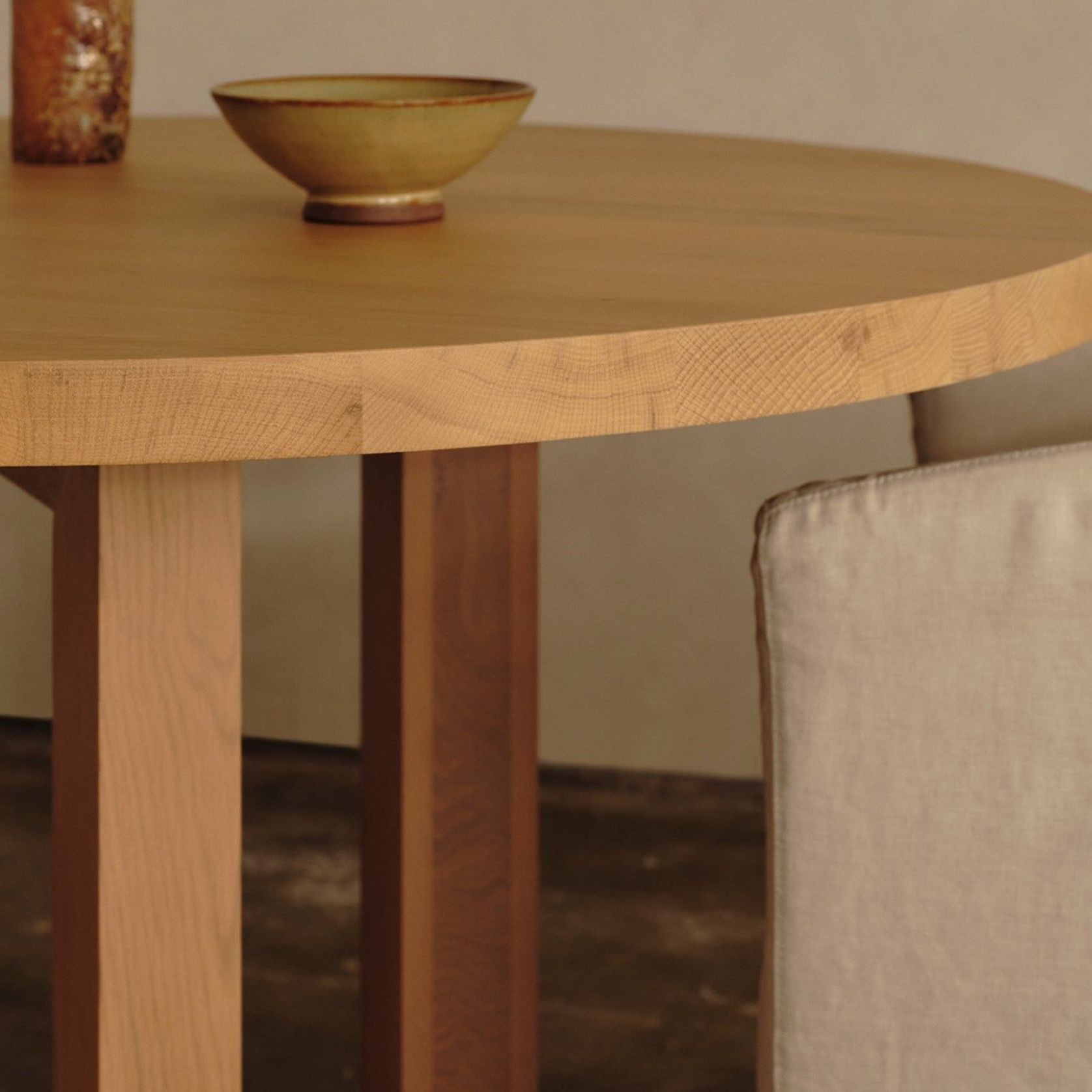 Oak Global Round Dining Table gallery detail image