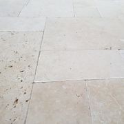 12mm Ivory Travertine French Pattern Tiles  - Tumbled gallery detail image