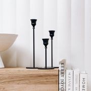 3pc Candlestick Set - Black gallery detail image