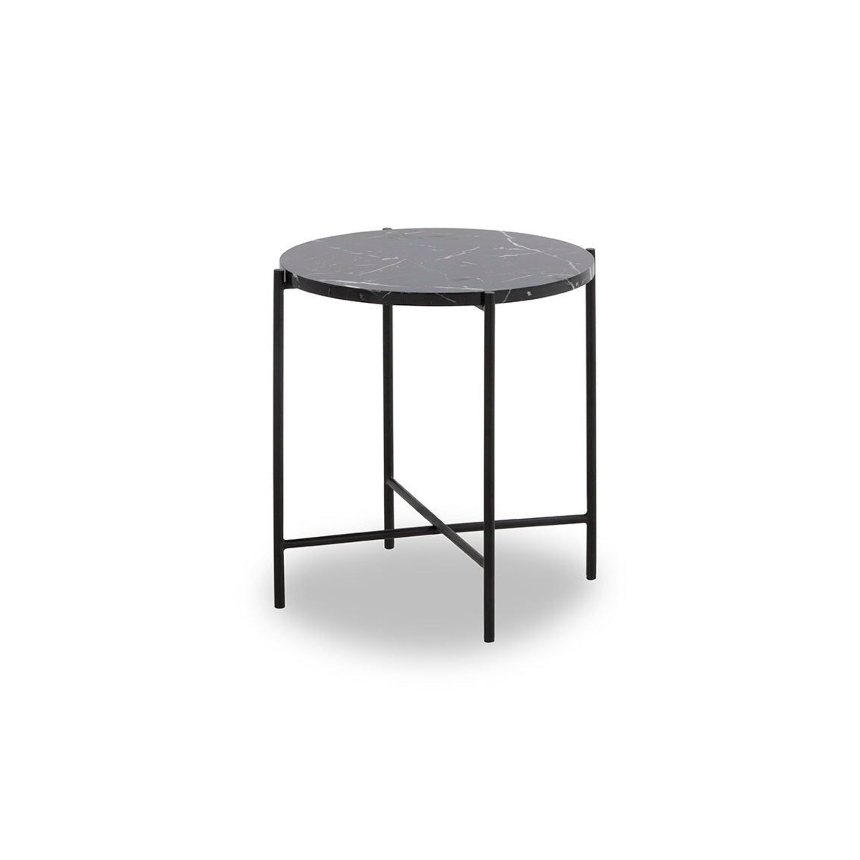 JADEN Side Table Small 45cm - Black & White gallery detail image