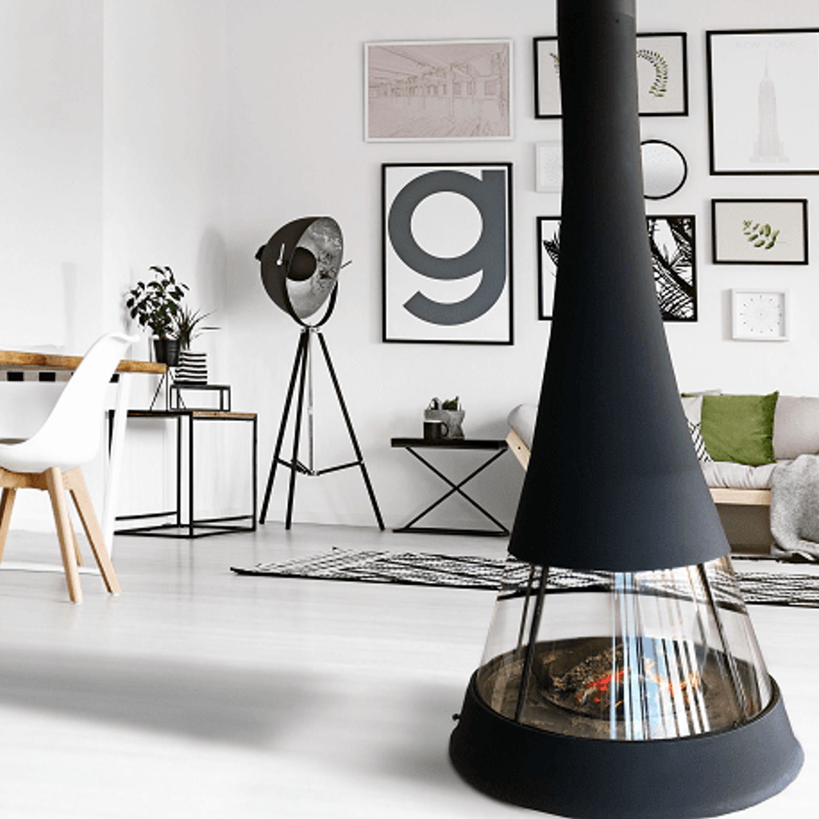 Jc Bordelet Linea 914 Suspended Fireplace gallery detail image