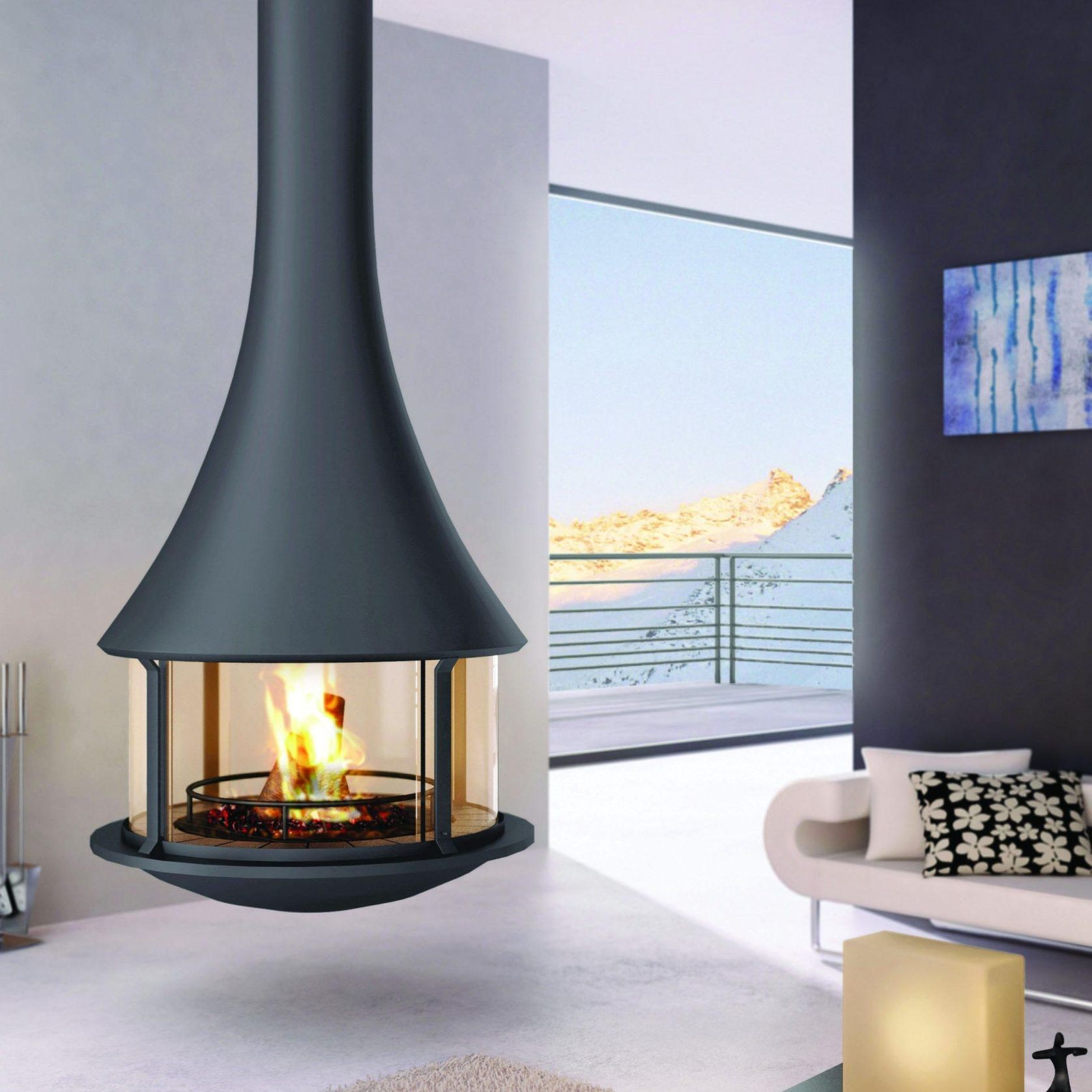 Jc Bordelet Zelia 908 Suspended Fireplace gallery detail image