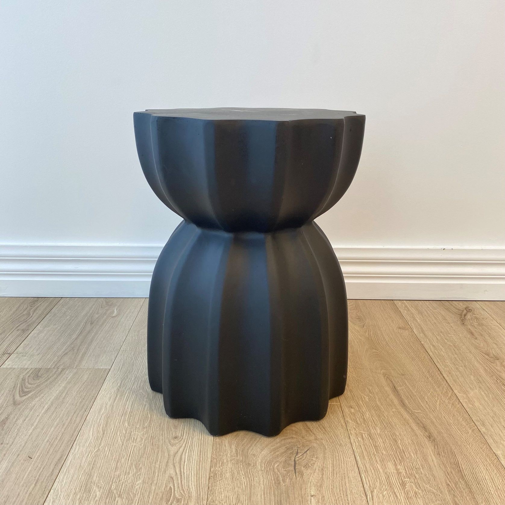 Fluted Side Table- Black gallery detail image